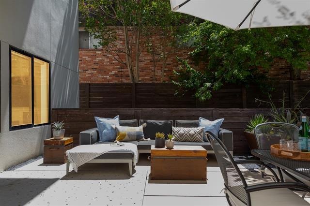 Exclusive private patio with custom succulent plan