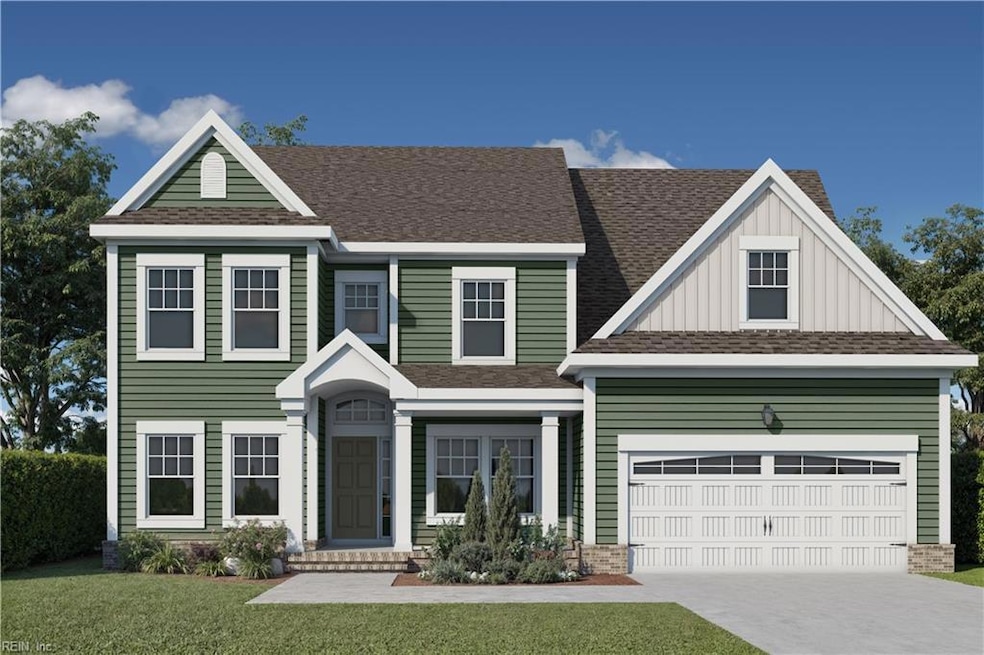 Transitional Elevation, exterior color similar to available home.