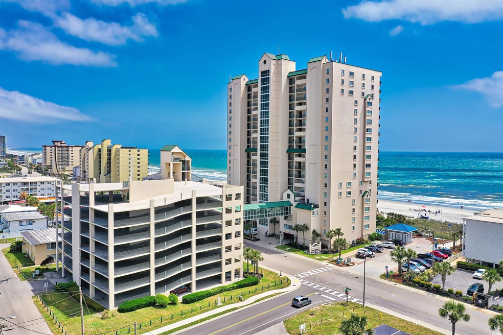 Exterior space featuring a view of the beach and a