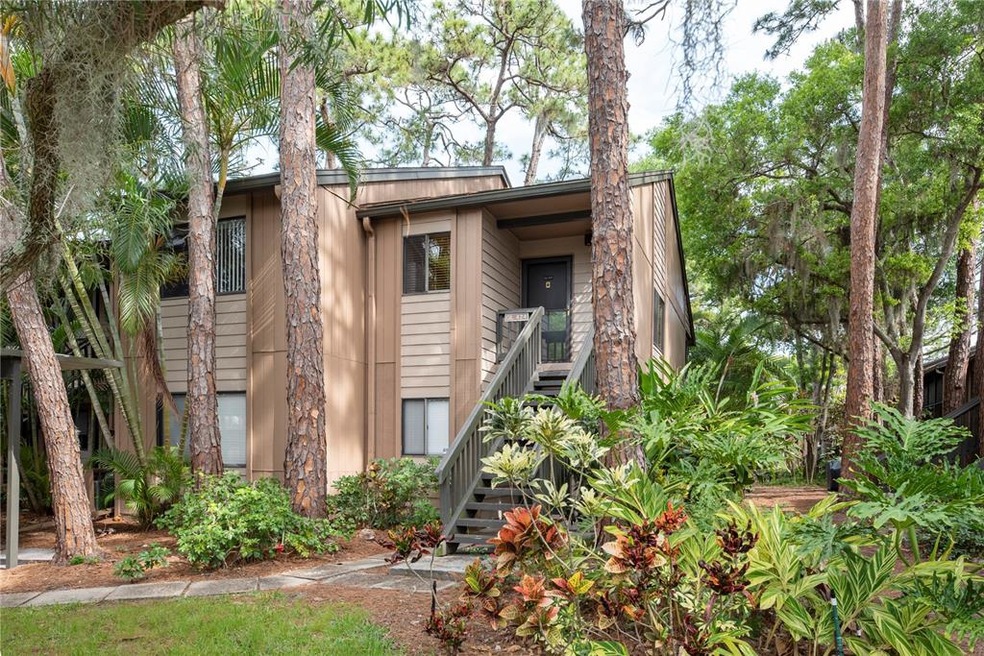 Front view of building - condo is the end unit of 