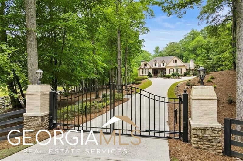 Gated entrance ensures privacy.
