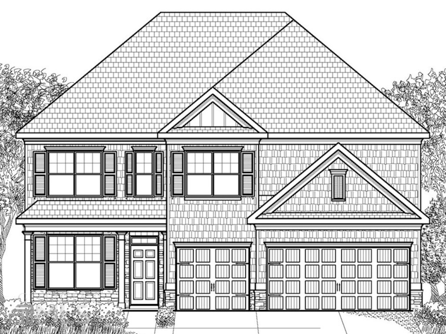 B&W Rendering. Not actual home. Sample same plan.