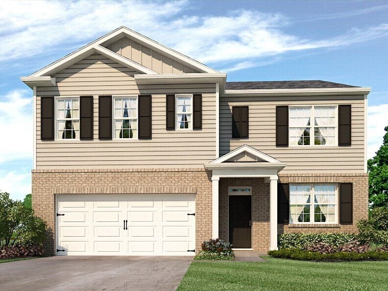 The Hayden Elevation E at Oaks at Cedar Grove in F
