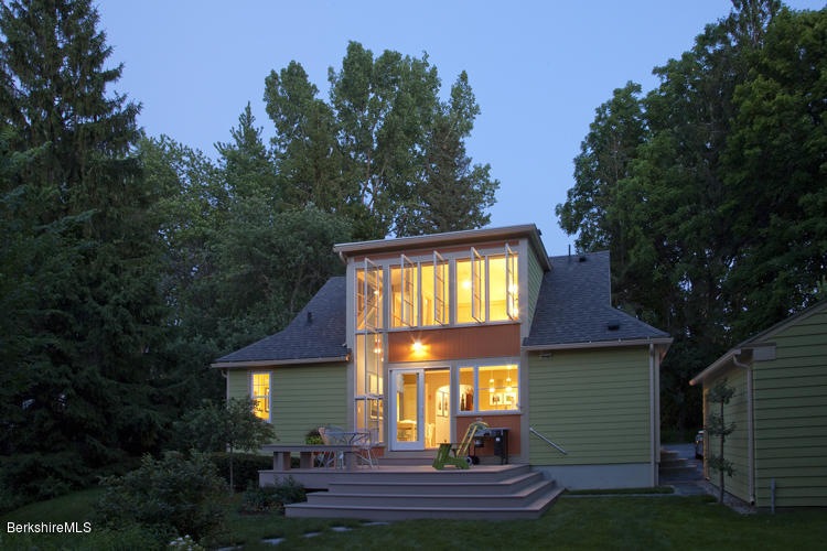 Back view at dusk