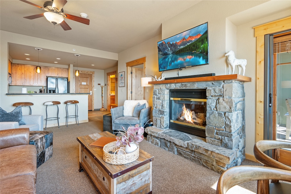 Living Room with gas fireplace