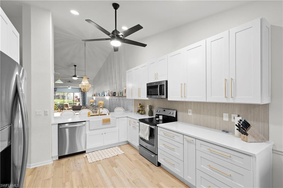 Quartz counter tops and soft close white cabinets