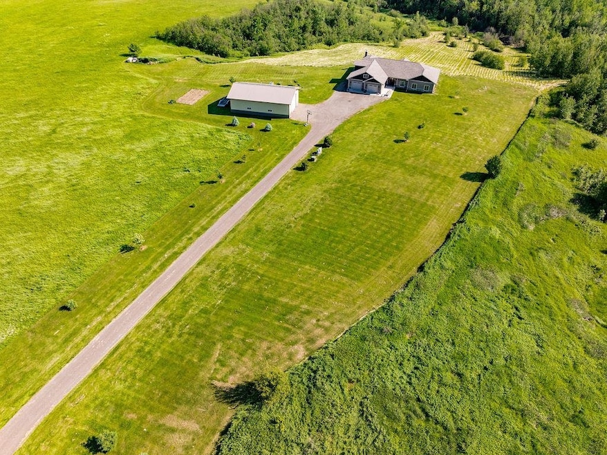 Aerial view of sparsely populated area