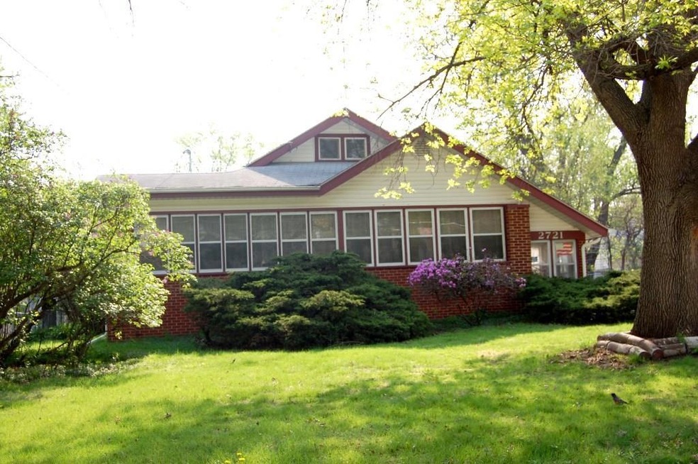 Two bedroom bungalow on a double lot.
