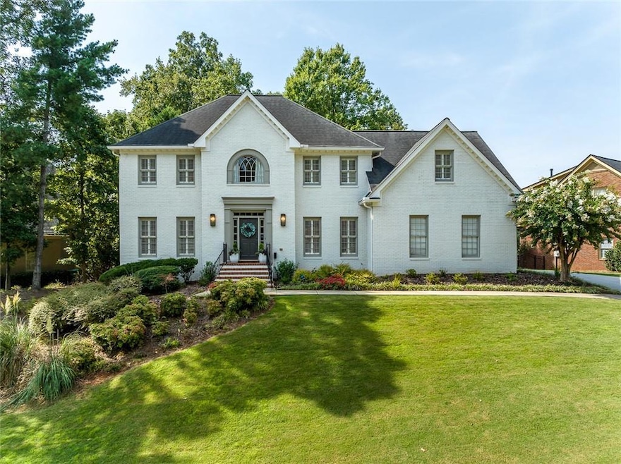 Painted White Brick Traditional Home