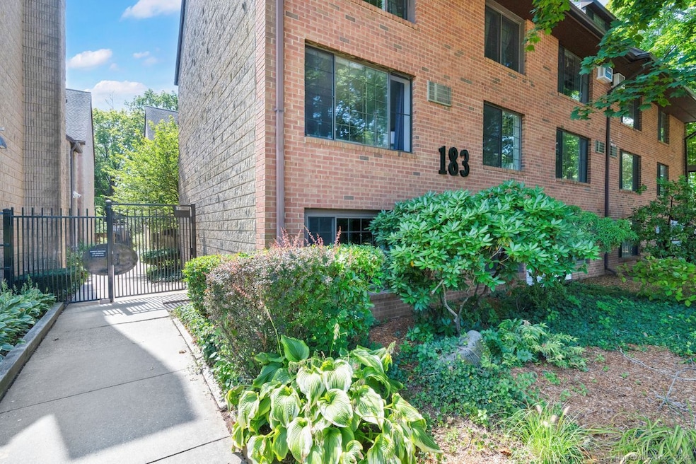 Secure gated entry into courtyard