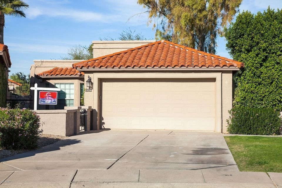 Front of home, large back yard!