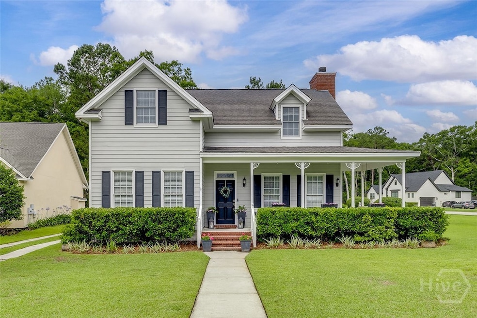 This sweet low country home is a corner lot on a c