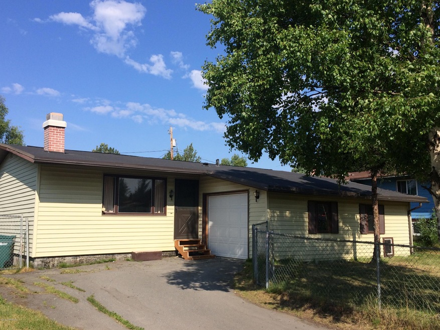 ranch home on fenced lot