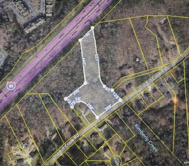 Aerial overview of property's location