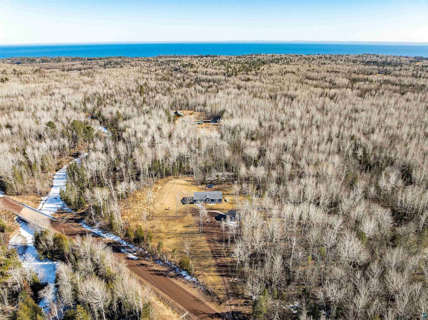 Aerial view with close proximity to Little Knife R