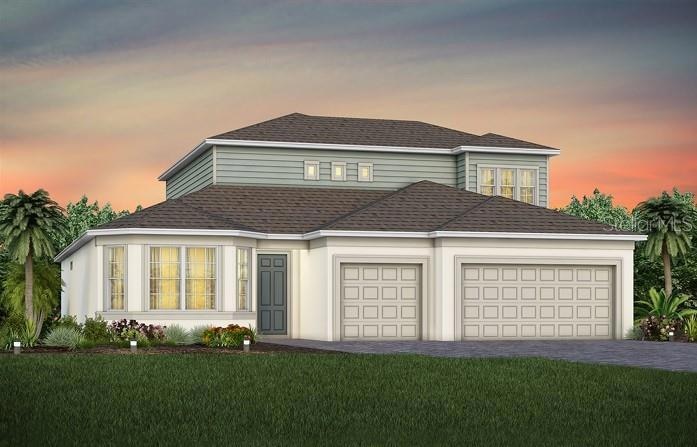 Exterior Design. Artistic rendering for this new construction home. Pictures are for illustrative purposes only. Elevations, colors and options may vary.