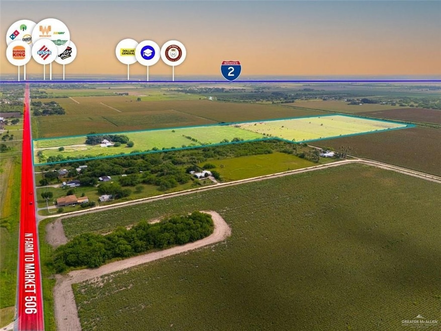 Aerial view of sparsely populated area