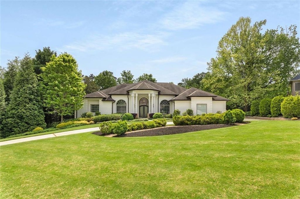 View of front of house with a front lawn