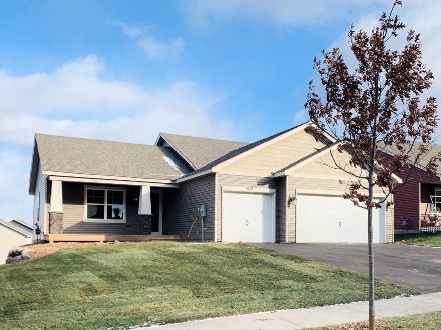 Charming new home with covered front porch, three-