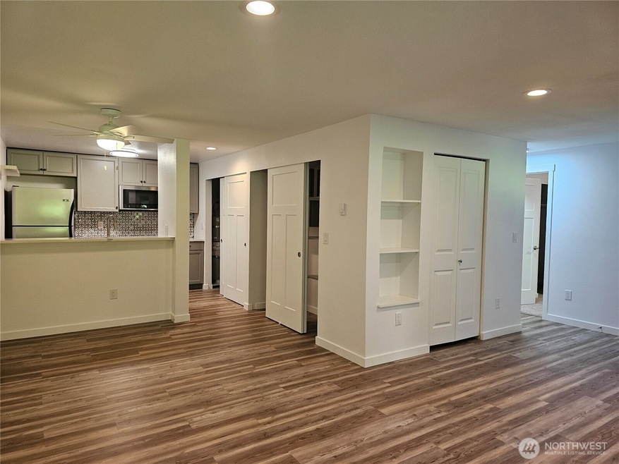 Main Living area & Kitchen w/ lots of closet storage
