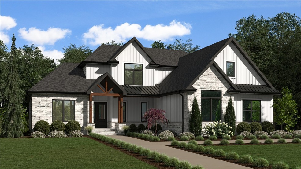 Front rendering of the home.  Renderings show roug