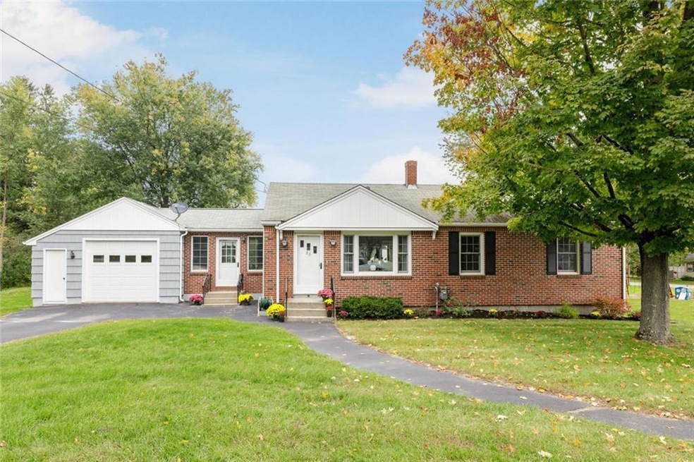Original house with one car garage...