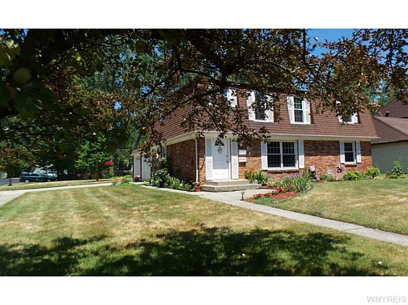Exterior Front. The 2296 sq ft home is situated on