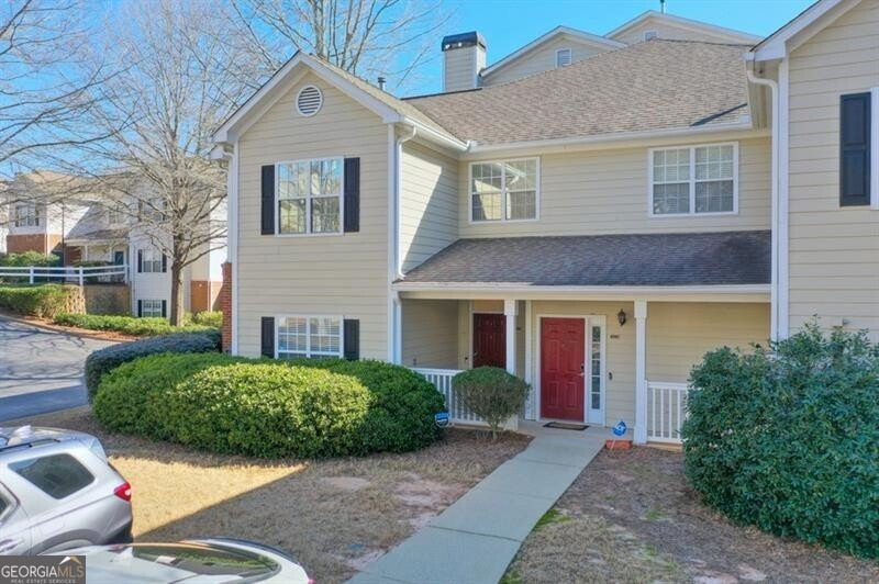 View of front of property featuring covered porch