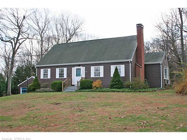 Exterior Front. Large cape on the right, near the 