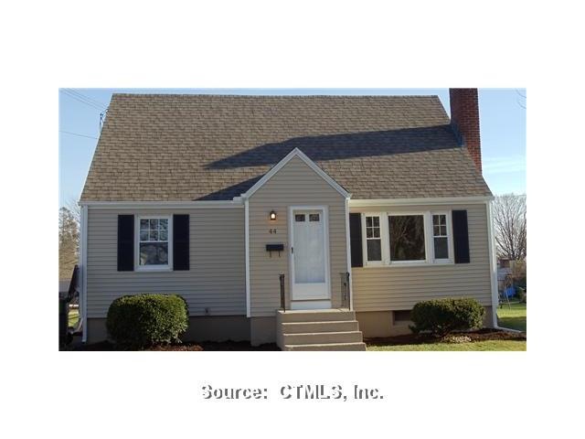 Exterior Front. New vinyl siding, new shutters, ne