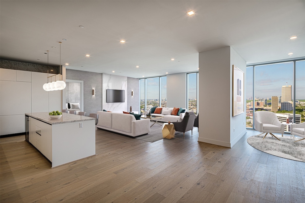 Residences at the Allen the Lamar plan featuring t