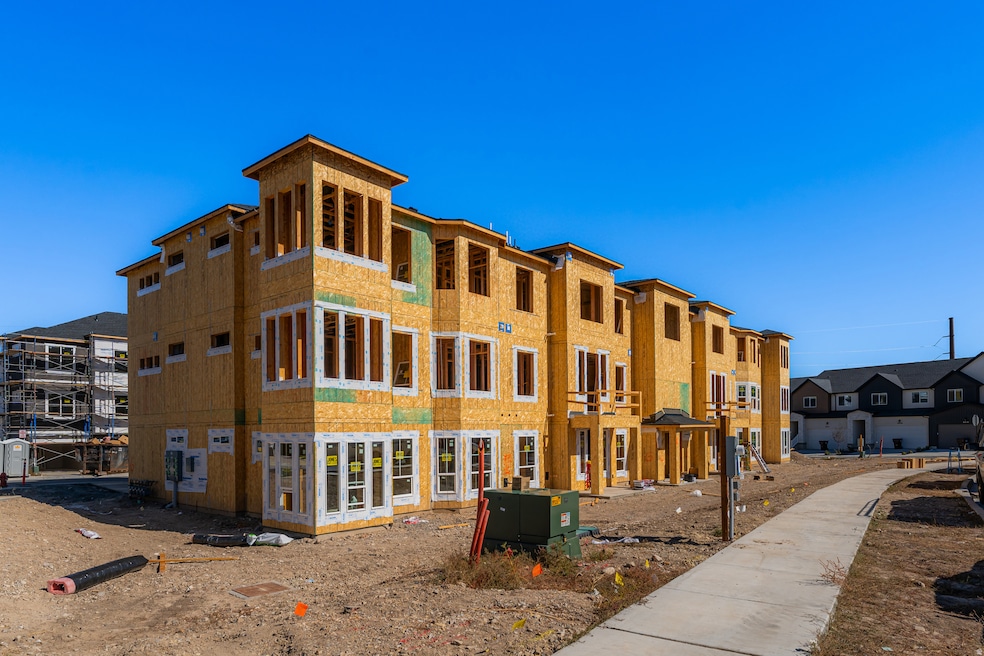 View of building exterior featuring a residential view