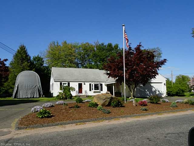 Exterior Front. Circle driveway
