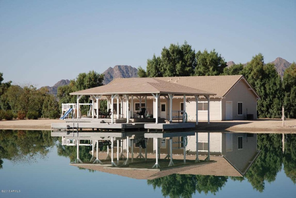 Lake side of home