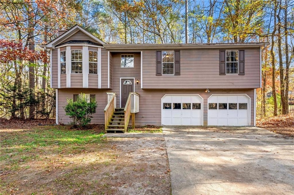 Split foyer home with a garage
