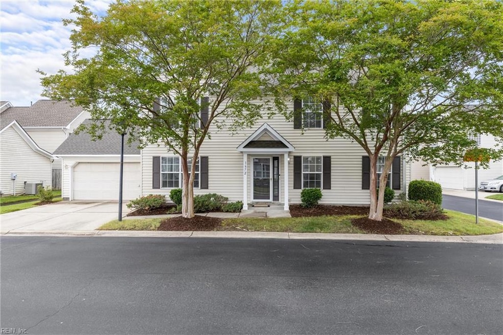 Front view on corner lot