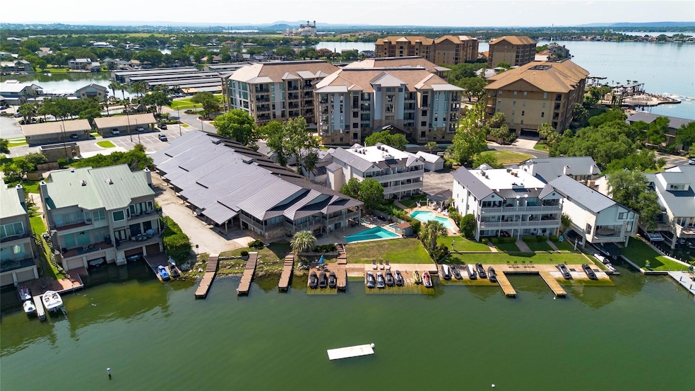 Drone / aerial view of a large body of water