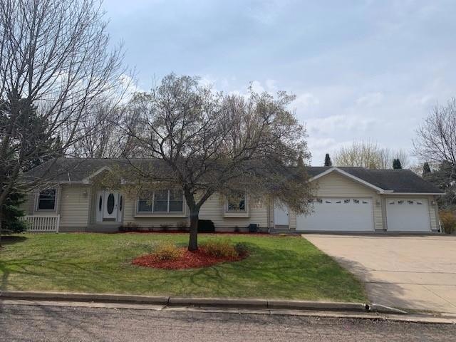 Exterior Front on .60 acres and 3 car attached gar