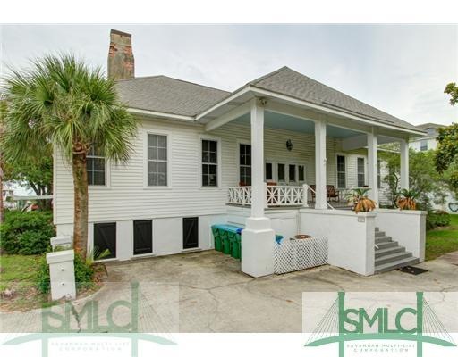 Exterior Front. Historic Tybee property built in 1