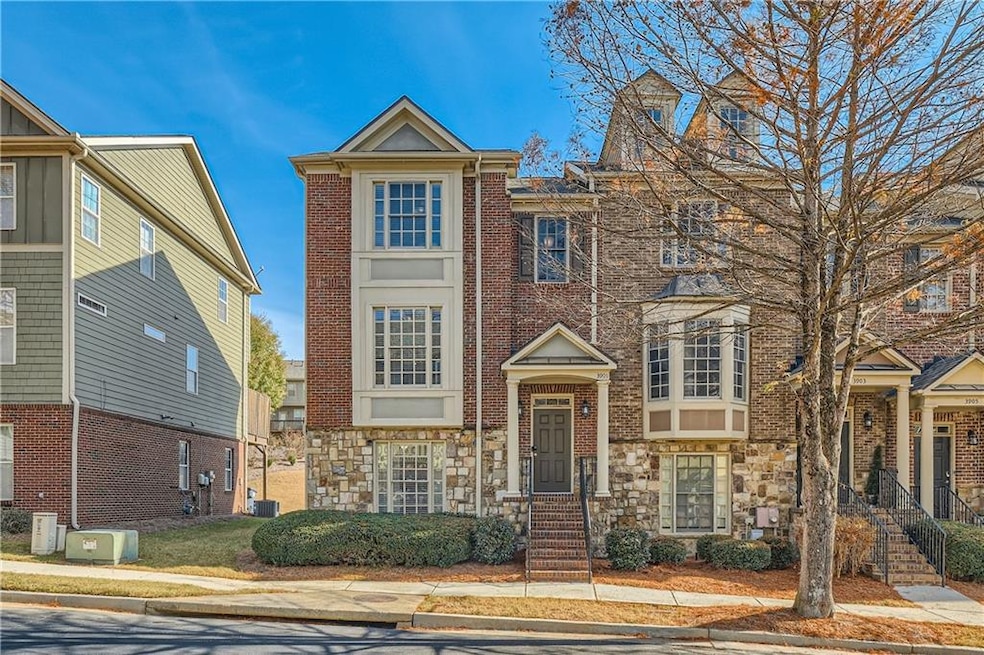 Multi unit property with stone siding and brick si