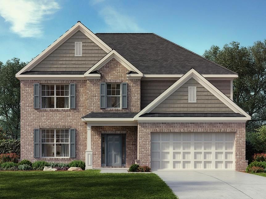Lynnbrook front exterior with full brick rendering