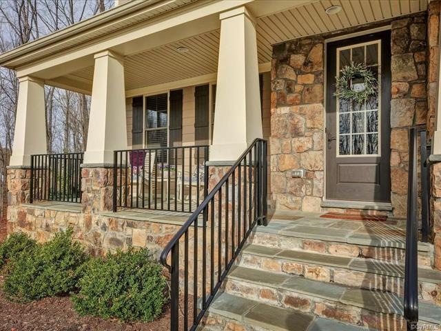 Craftsman style entrance to a transitional home! Get ready to say wow!
