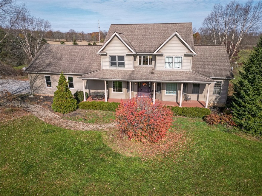 Hardie board sided home with Ponderosa style porch