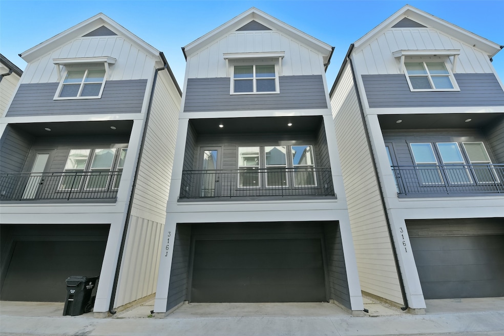Front view of townhome.