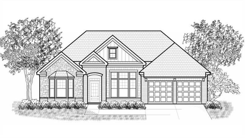 B&W rendering. not actual home. sample same plan.