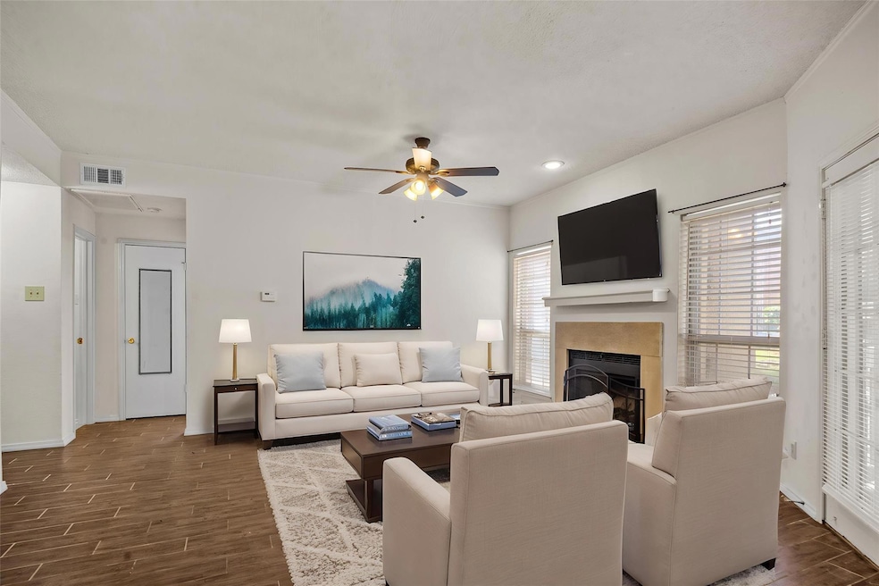 Virtually staged living room.