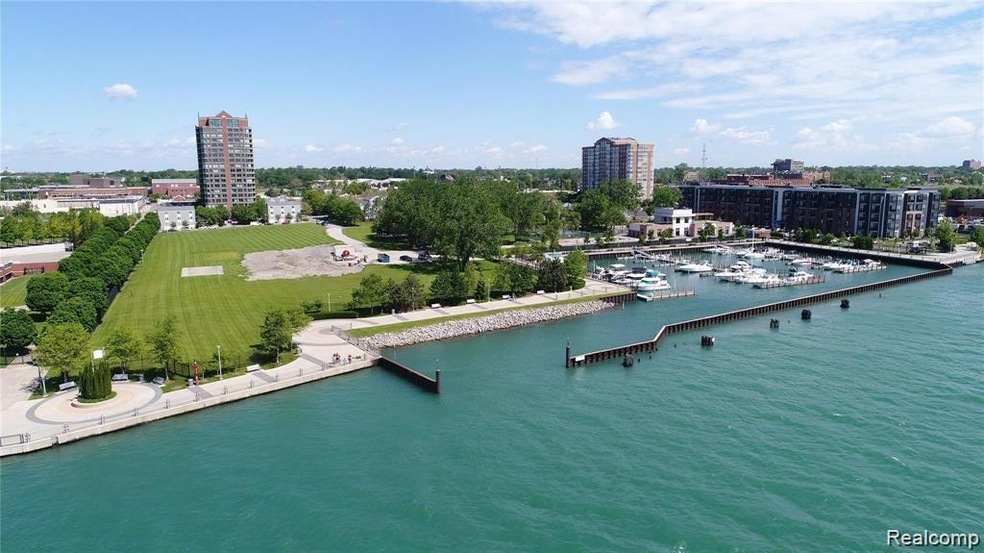Aerial view of Harbortown.  Spinnaker Tower on L