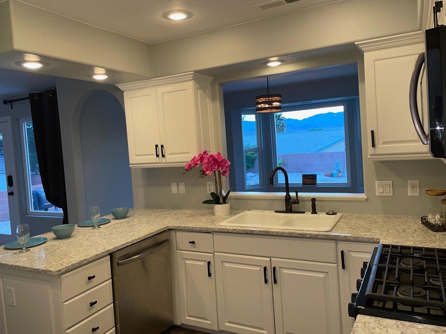 kitchen and the sunset