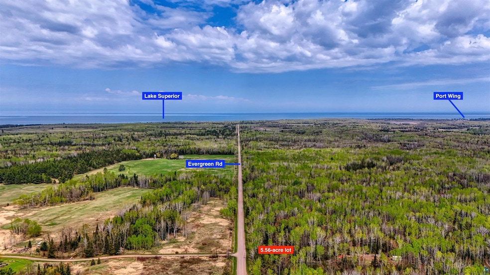 Drone / aerial view of a heavily wooded area and a nearby body of water