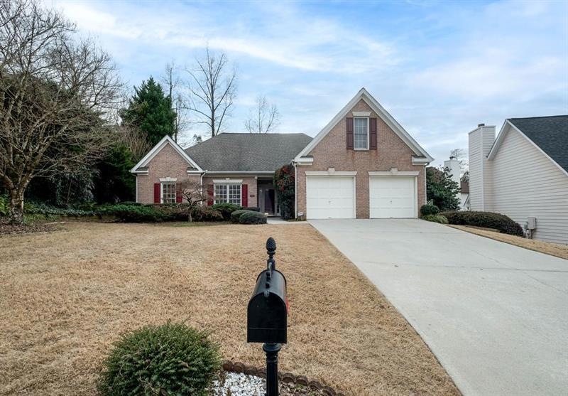 Large front lawn
